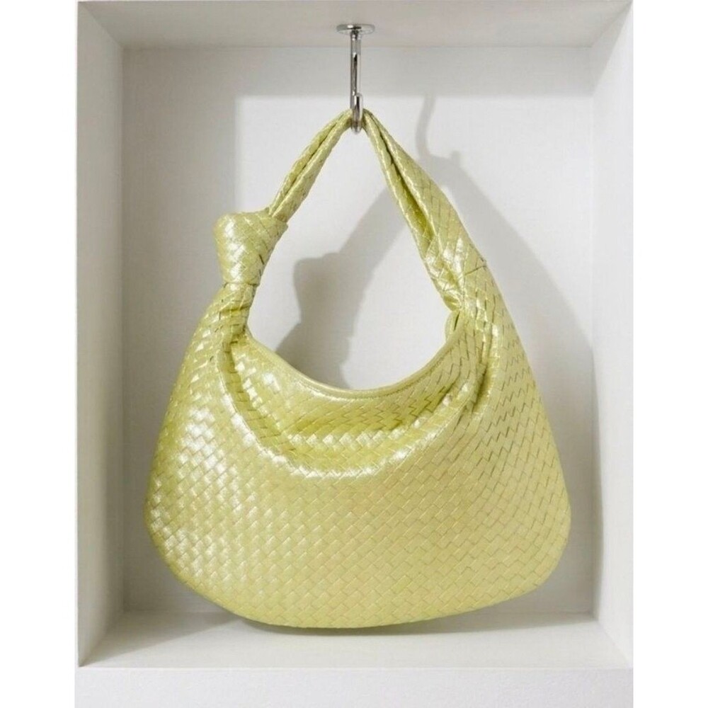 ✨ RARE & VIRAL: Melie Bianco Brigitte Woven Hobo Shoulder Bag- Lime ✨
